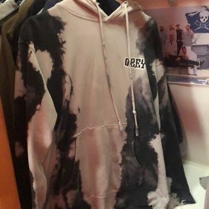 Obey Tie Dye Hoodie Brown